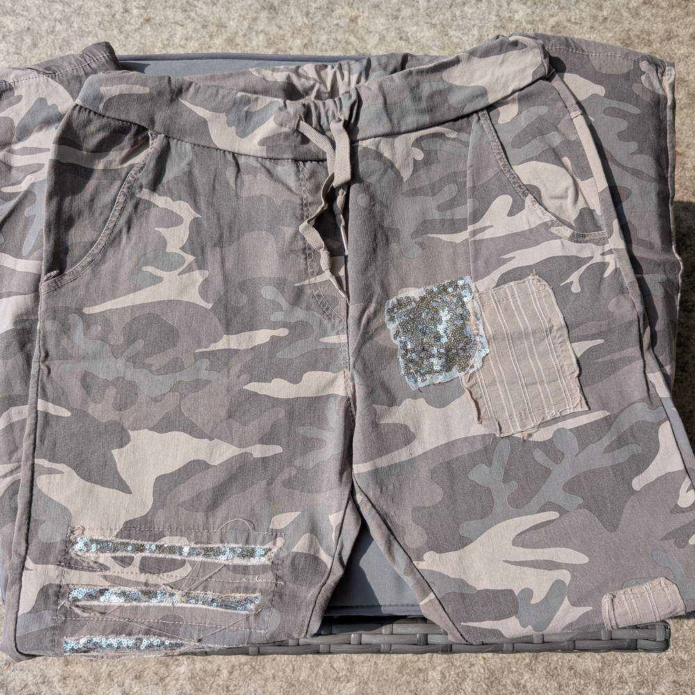 Camouflage Patchwork Pants
